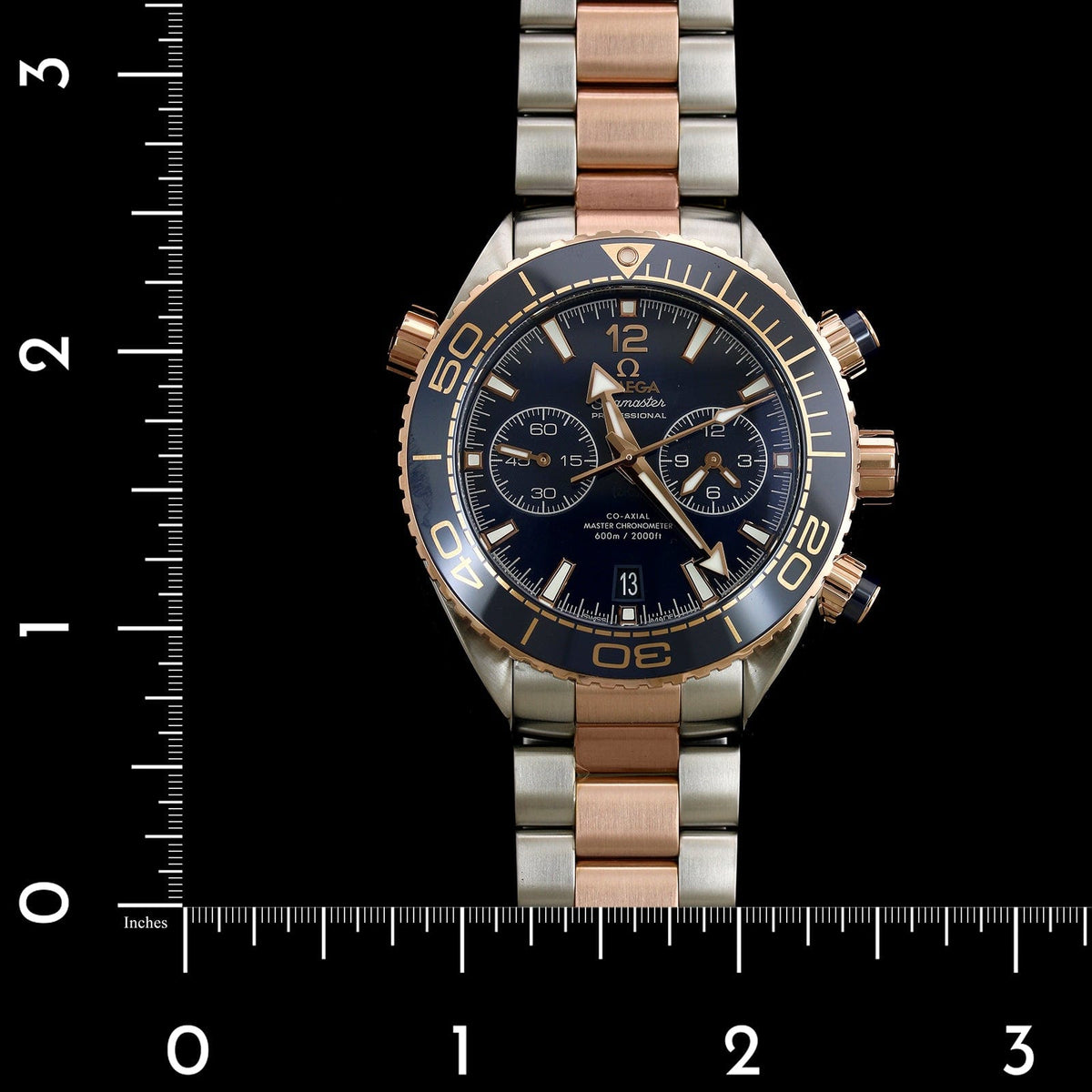 Omega Steel and Rose Gold Estate Seamaster Wristwatch