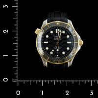 Omega Stainless Steel and 18K Yellow Gold Estate Seamaster Diver 300M Master Co-Axial Wristwatch