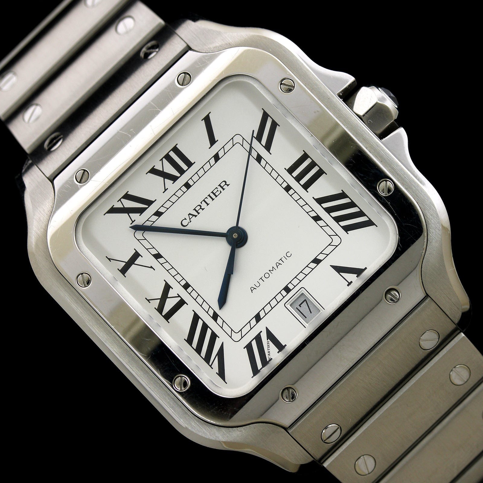 Cartier Steel Estate Santos Wristwatch