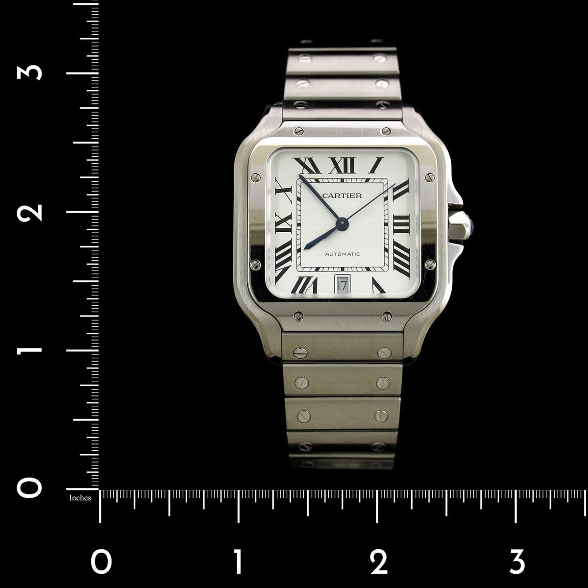 Cartier Steel Estate Santos Wristwatch