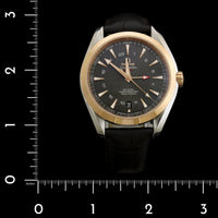 Omega Steel and 18K Rose Gold Estate Seamaster Aqua Terra GMT Wristwatch