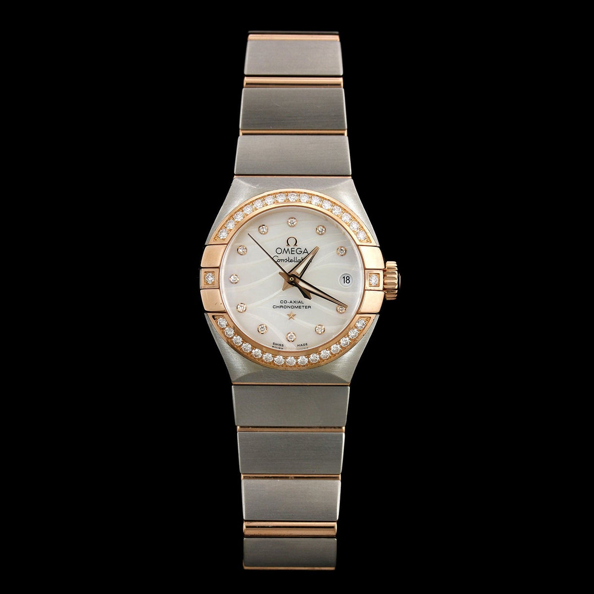 Omega Steel and 18K Rose Gold Estate Constellation Wristwatch