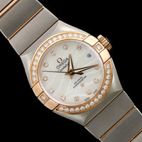 Omega Steel and 18K Rose Gold Estate Constellation Wristwatch