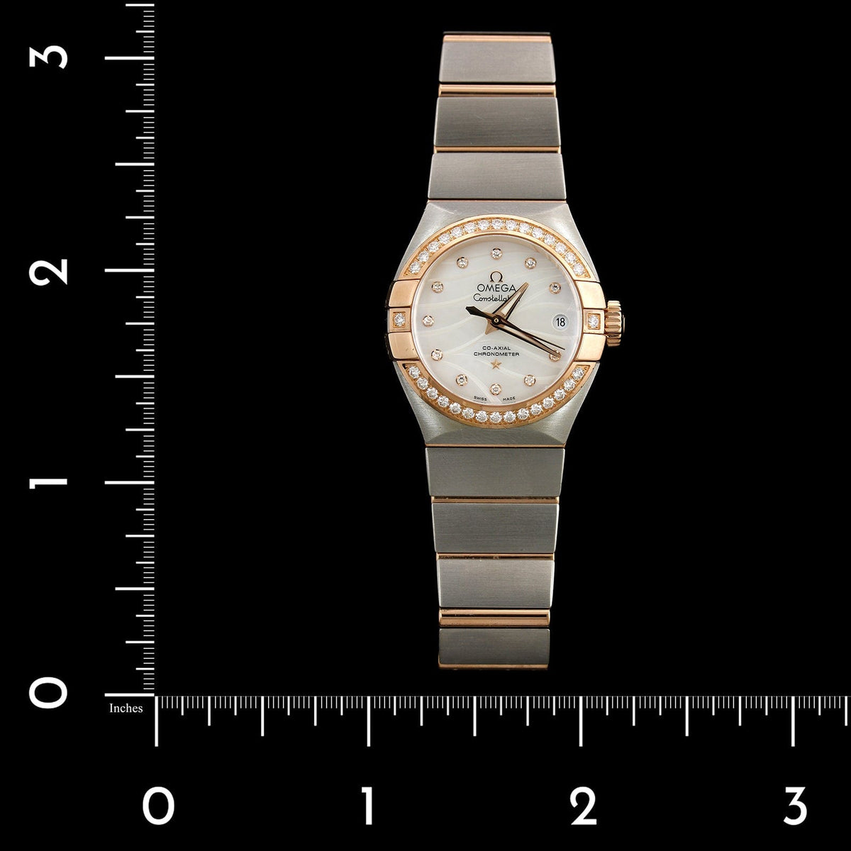 Omega Steel and 18K Rose Gold Estate Constellation Wristwatch