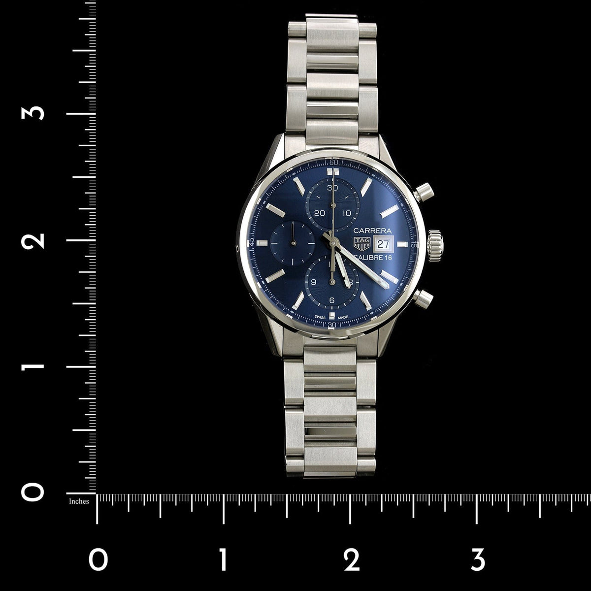 Tag Heuer Steel Estate Carrera Calibre Wristwatch