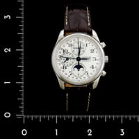 Longines Steel Estate Master Chronograph Calendar Wristwatch