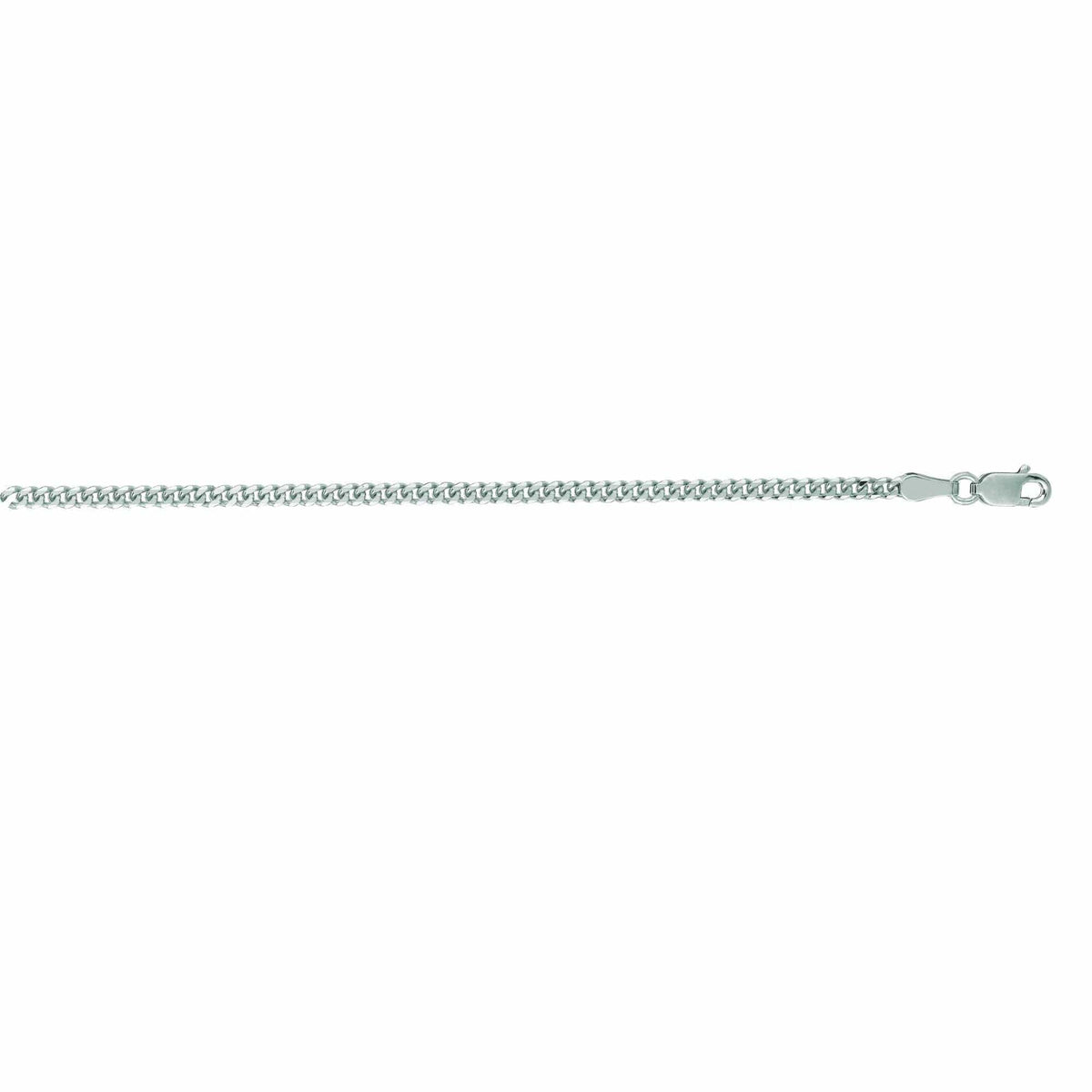 14K White Gold Gourmette Chain