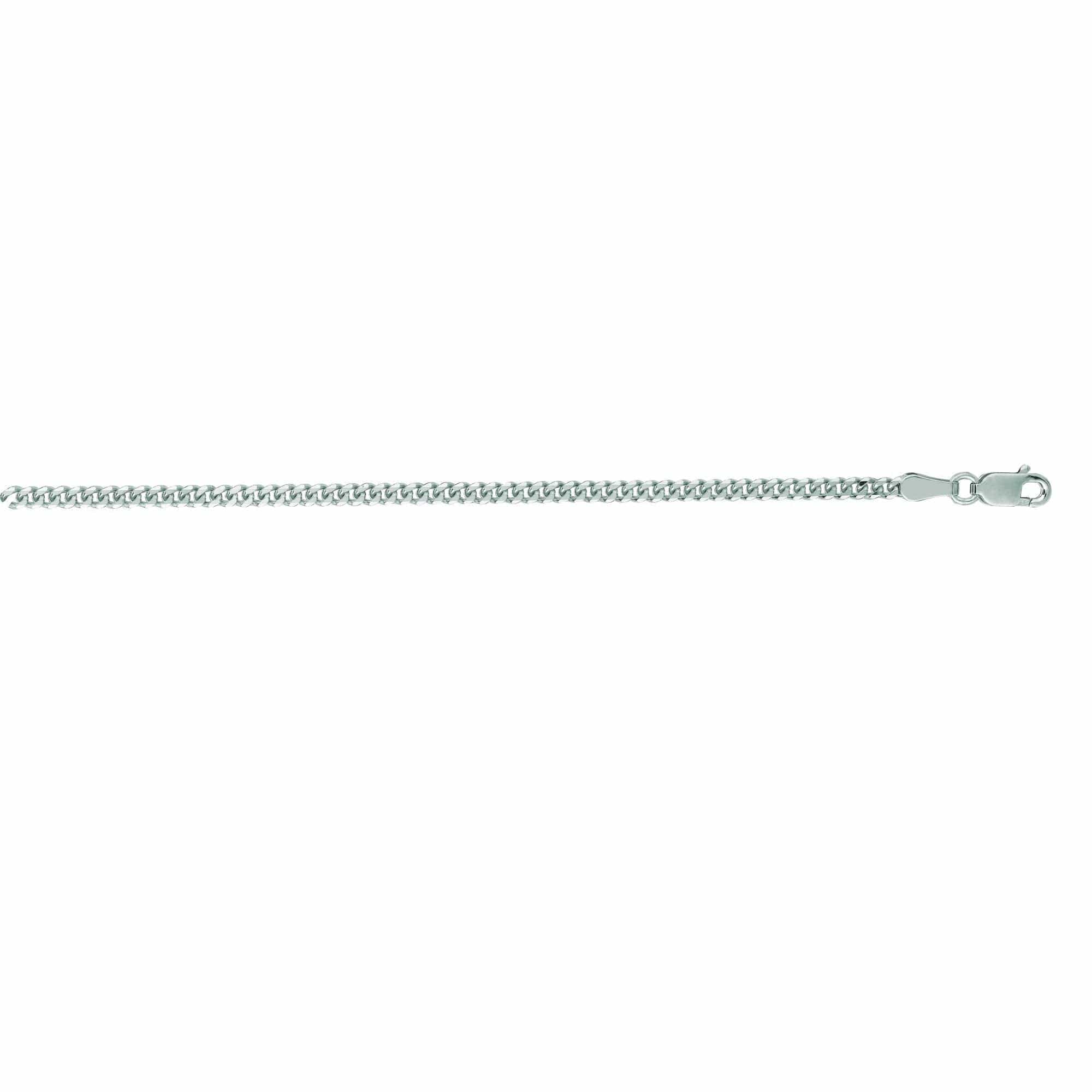 14K White Gold Gourmette Chain