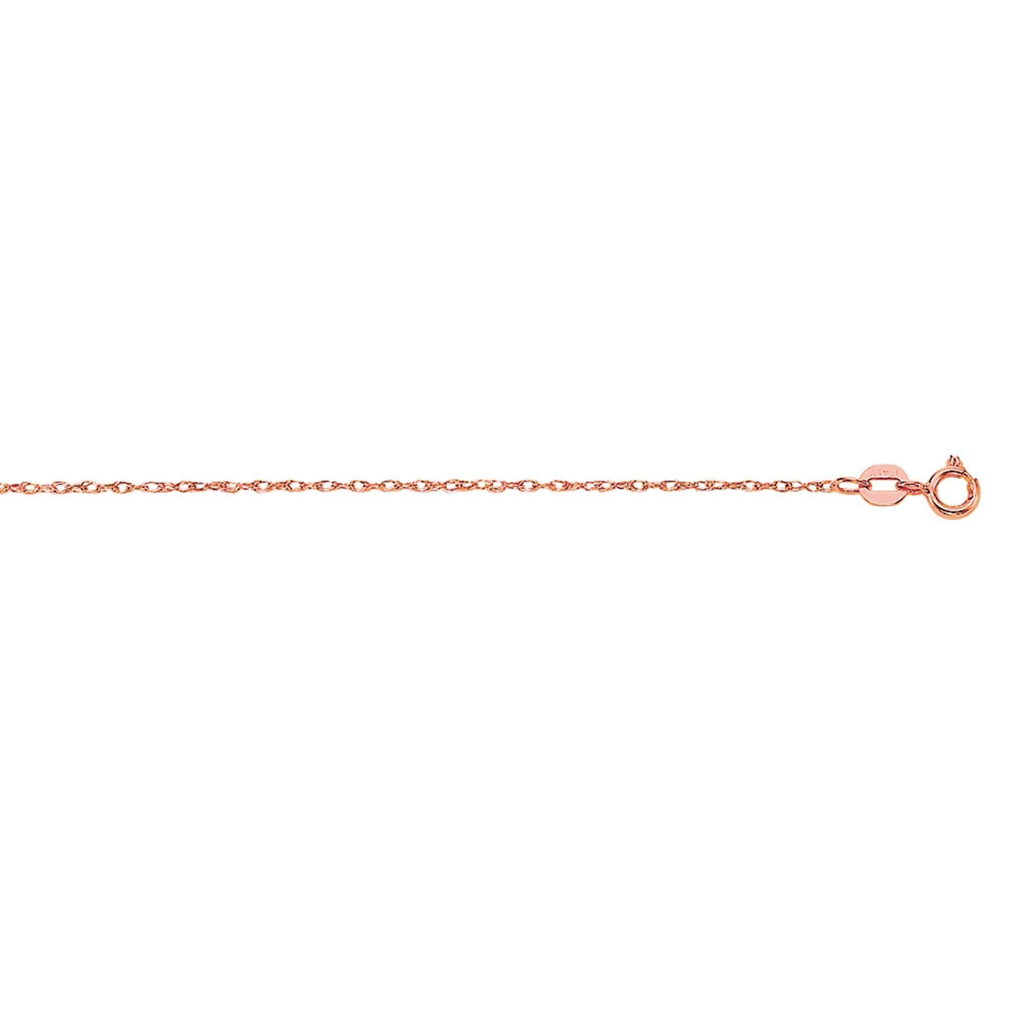 10K Rose Gold Rope Chain