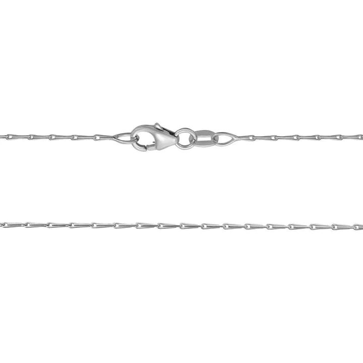 14K White Gold Pincetta Chain, 14k white gold, Long's Jewelers