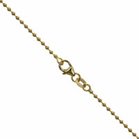 14K Yellow Gold Bead Chain Necklace