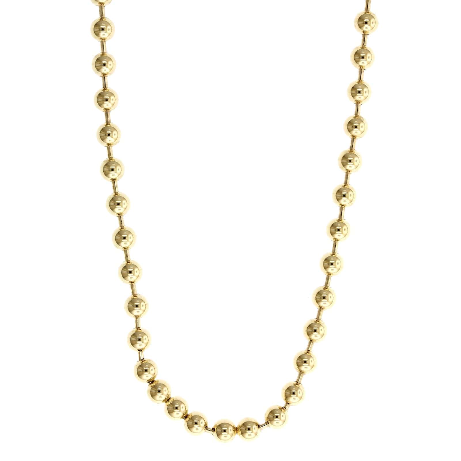 18K Yellow Gold Bead Chain, 18k yellow gold, Long's Jewelers