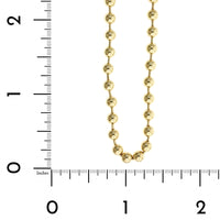 18K Yellow Gold Bead Chain, 18k yellow gold, Long's Jewelers