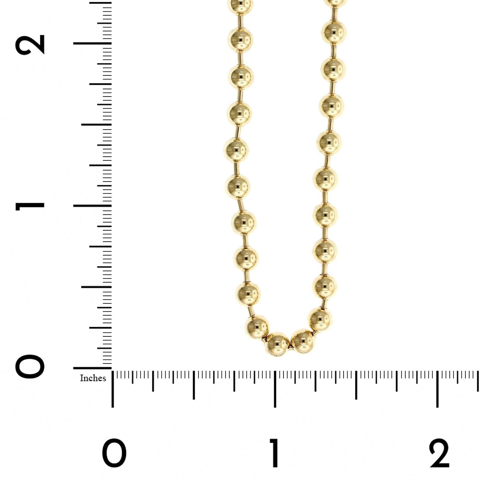 18K Yellow Gold Bead Chain, 18k yellow gold, Long's Jewelers
