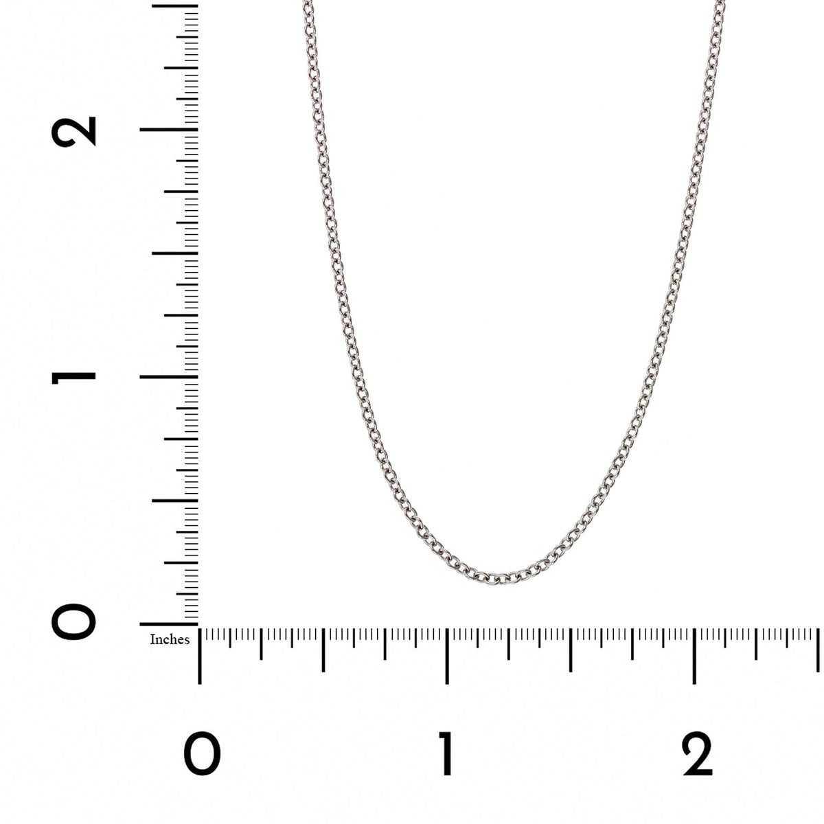 14K White Gold Cable Chain