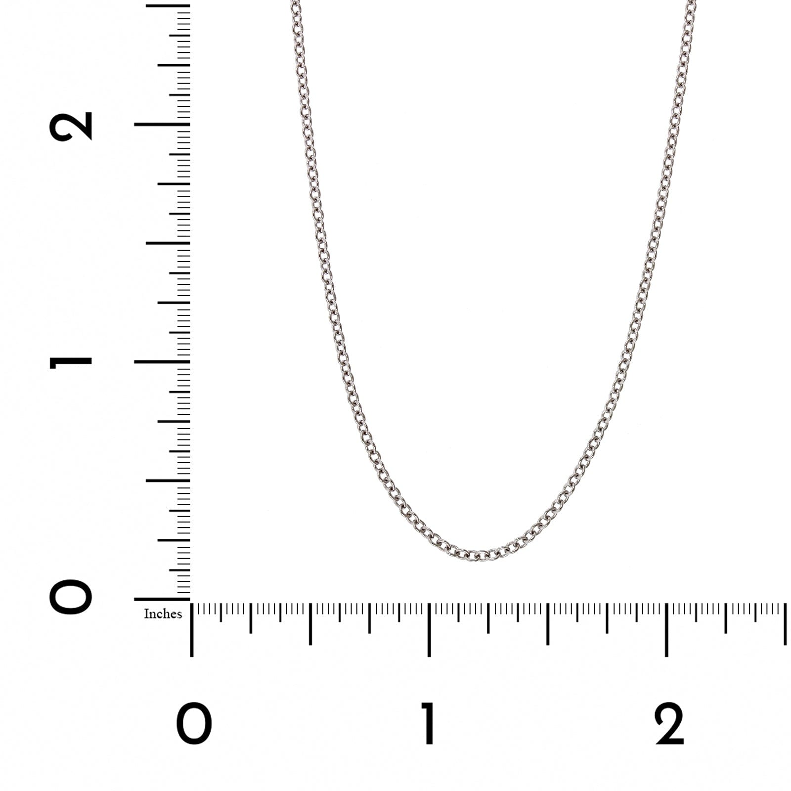 14K White Gold Cable Chain