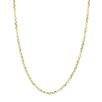 14K Yellow Gold Diamond Cut Cable Chain