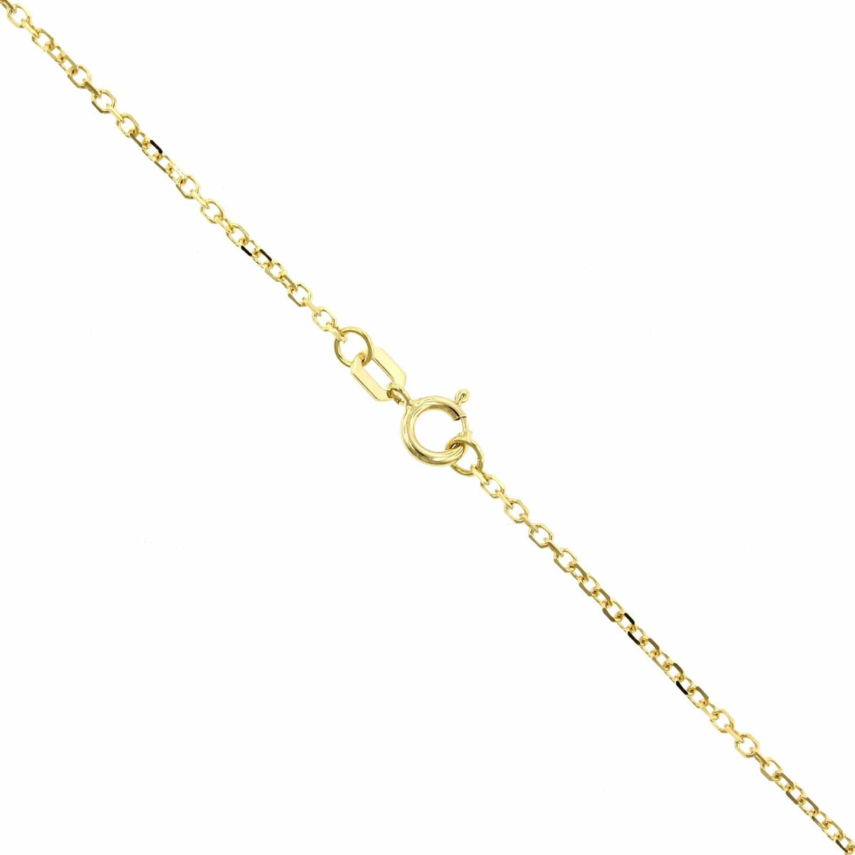 14K Yellow Gold Diamond Cut Cable Chain