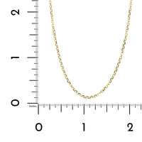 14K Yellow Gold Diamond Cut Cable Chain