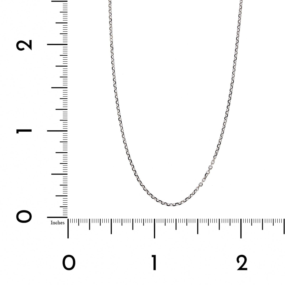 14K White Gold Cable Link Chain