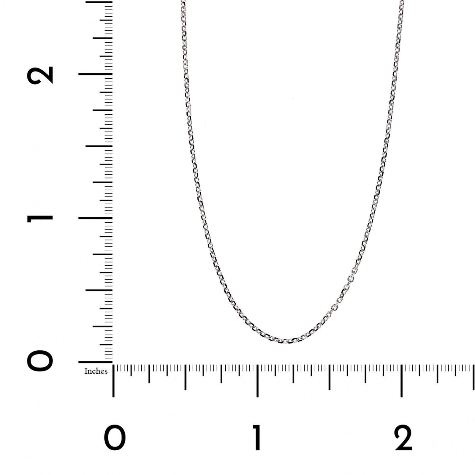 14K White Gold Cable Link Chain