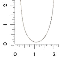 14K White Gold Cable Link Chain