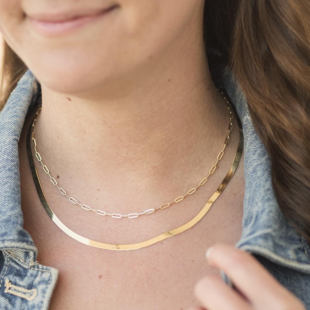 14K Yellow Gold Paperclip Necklace – Long's Jewelers