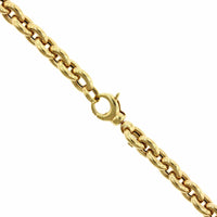 14K Yellow Gold Oval Rolo Chain