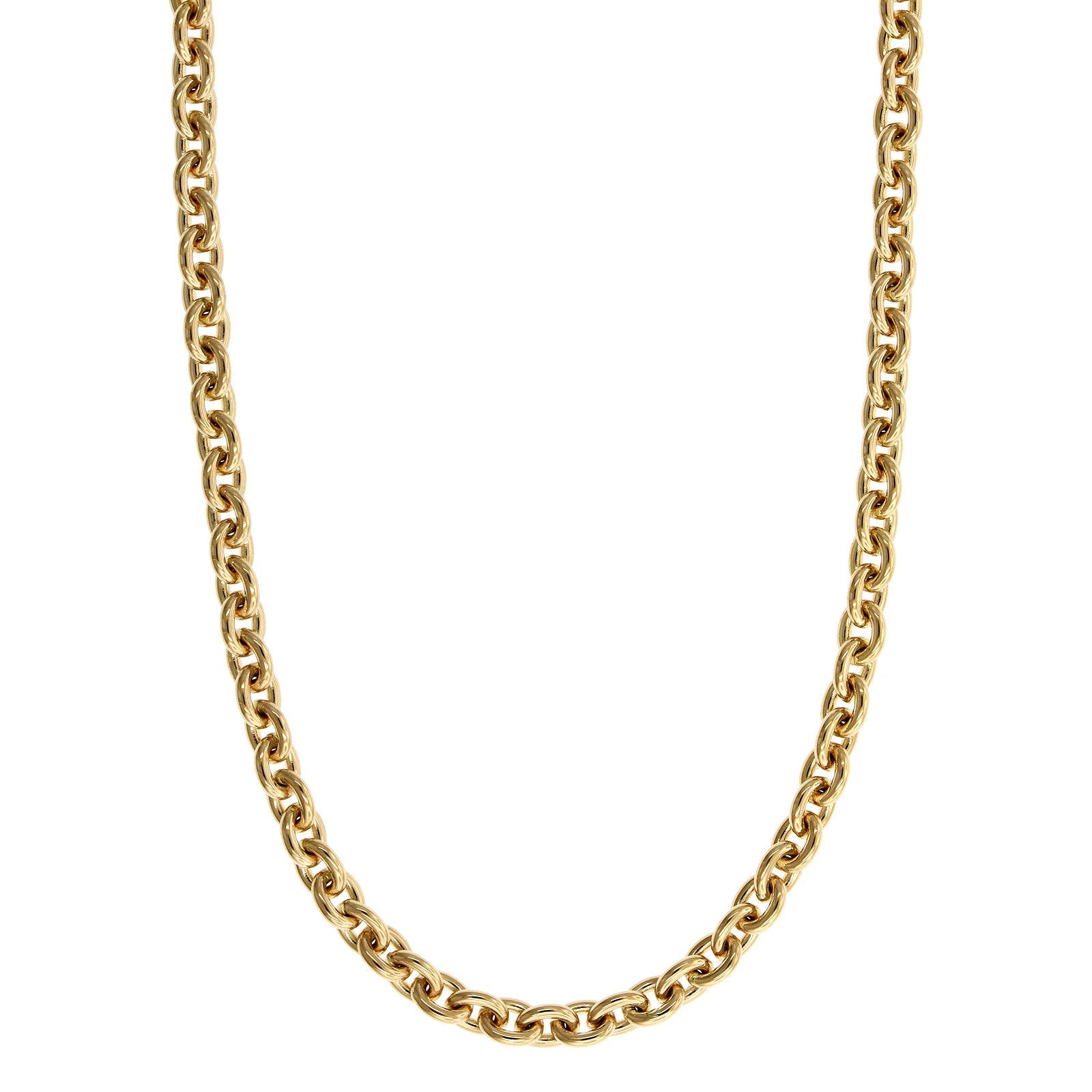 18K Yellow Gold Rolo Link Chain, 18k yellow gold, Long's Jewelers