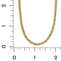 18K Yellow Gold Rolo Link Chain, 18k yellow gold, Long's Jewelers