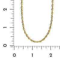 14K Yellow Gold Diamond Cut Rope Chain
