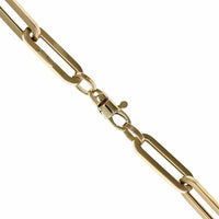 14K Yellow Gold Paperclip Necklace