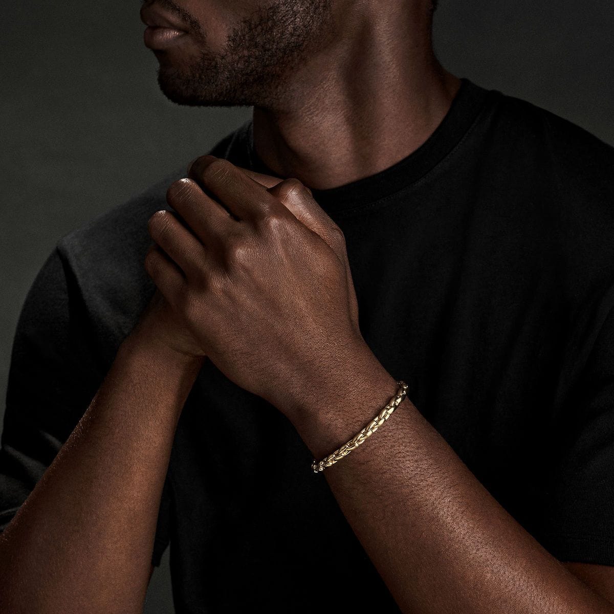 Elongated Box Chain Bracelet in 18K Gold, 6mm, Yellow Gold, Long's Jewelers