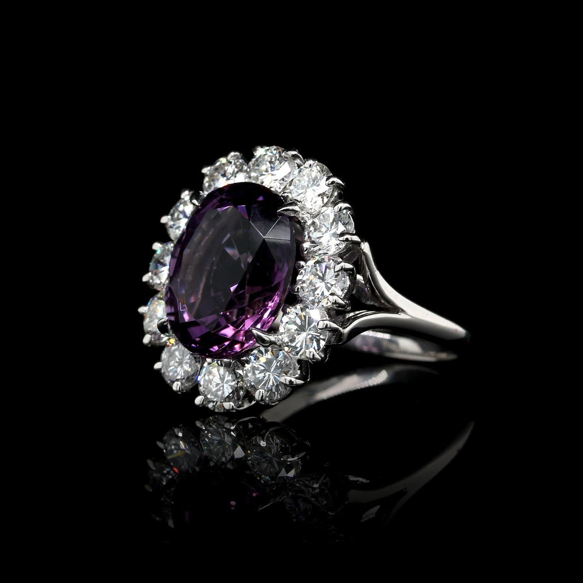 Platinum and amethyst ring online