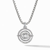 Evil Eye Mobile Amulet in 18K White Gold with Pavé Blue Sapphires and Diamonds, White Gold, Long's Jewelers
