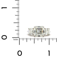 Platinum 3 Stone Asscher Cut Diamond Engagement Ring, Platinum, Long's Jewelers