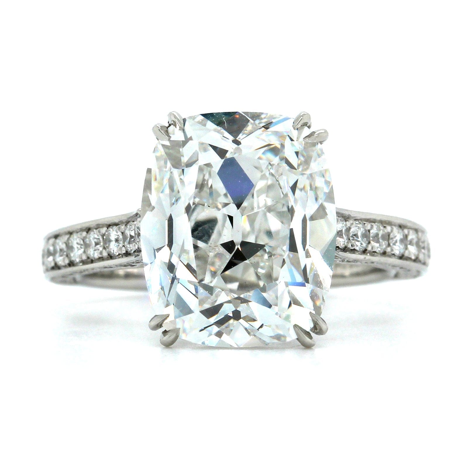 Platinum Old Mine Cut Diamond Engagement Ring, Platinum, Long's Jewelers