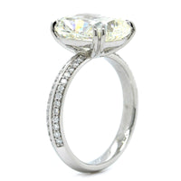 Platinum Cushion Cut Diamond Engagement Ring