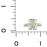 Platinum Cushion Cut Diamond Engagement Ring