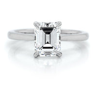 Platinum Emerald Cut Engagement Ring