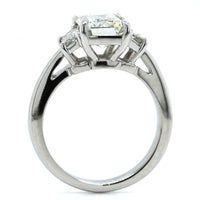 Platinum Emerald Cut Diamond 3 Stone Engagement Ring, Platinum, Long's Jewelers