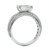 Platinum Emerald Cut Diamond Engagement Ring