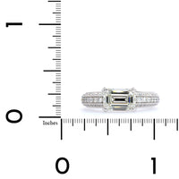 Platinum Emerald Cut Diamond Engagement Ring