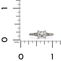 18K White Gold Princess Cut Diamond Engagement Ring