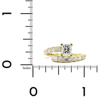 18K Yellow Gold Princess Cut Diamond Bypass Engagement Ring