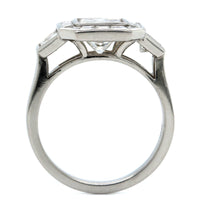 Platinum Princess Cut Diamond Halo Engagement Ring