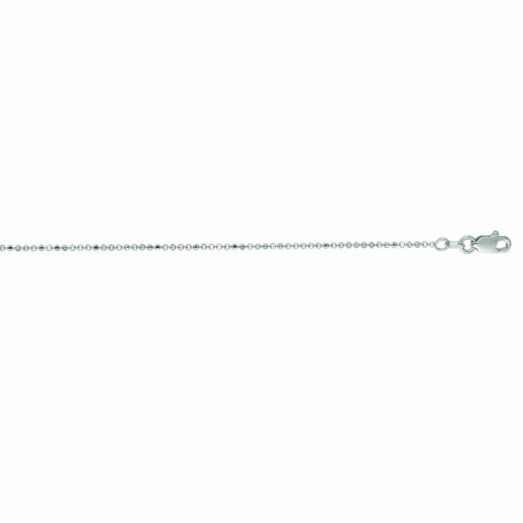 14K White Gold Bead Chain