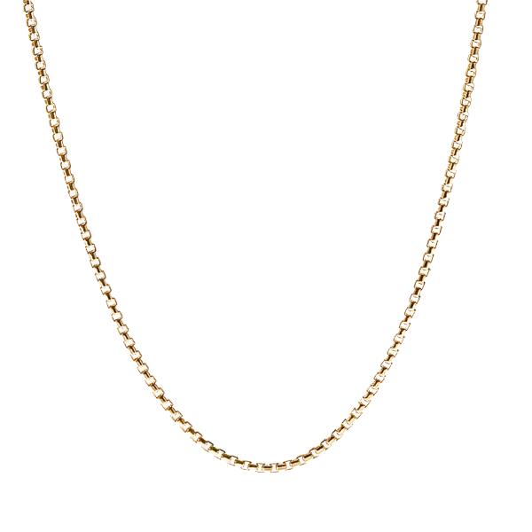 Box Chain Necklace in 18K Gold, 1.7mm