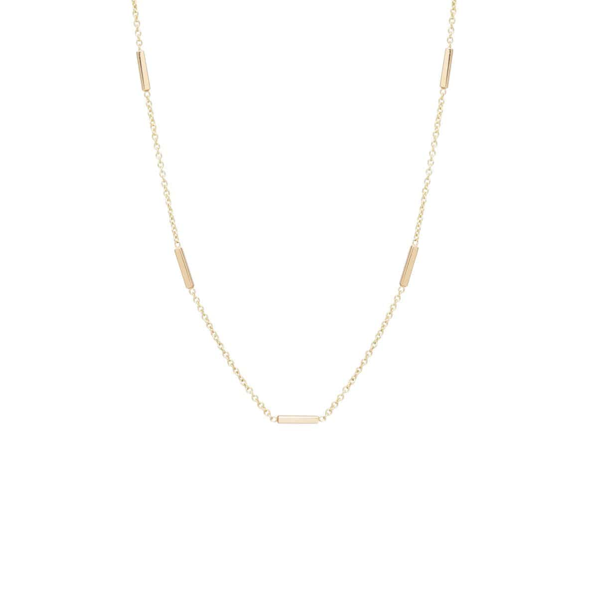 14K Yellow Gold Bar Necklace