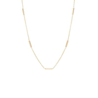14K Yellow Gold Bar Necklace